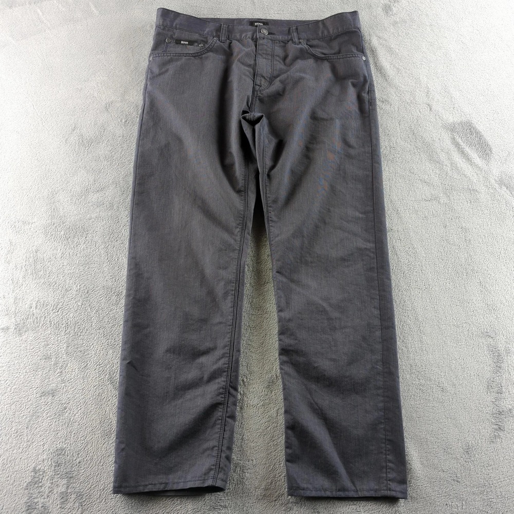 Boss Hugo Boss Pants Mens 36x30* Gray Maine Regular Fit Cotton Blend Casual‎